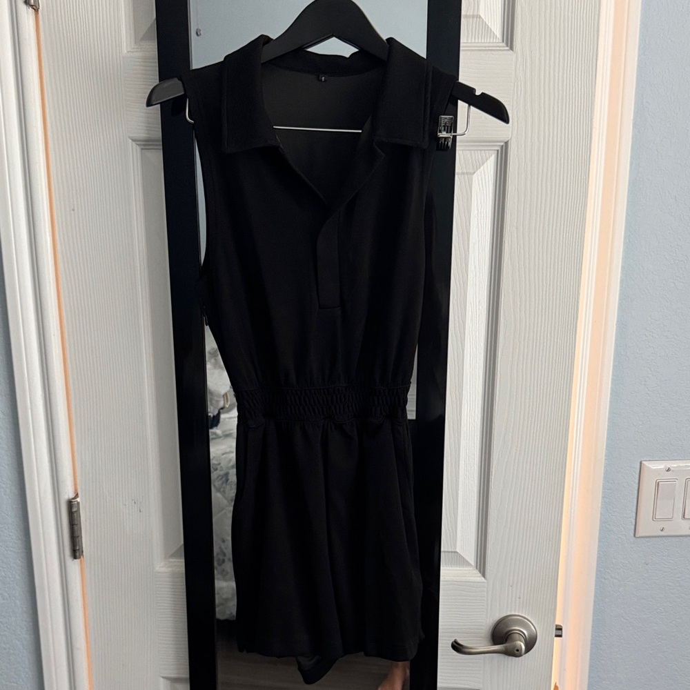 Black Sleeveless Romper